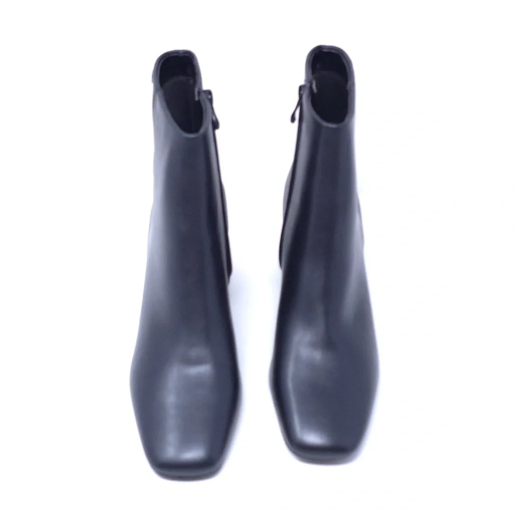 Dkny Caleena Helled 64MM Faux Leather Ankle Boots, Black - Picture 8 of 12